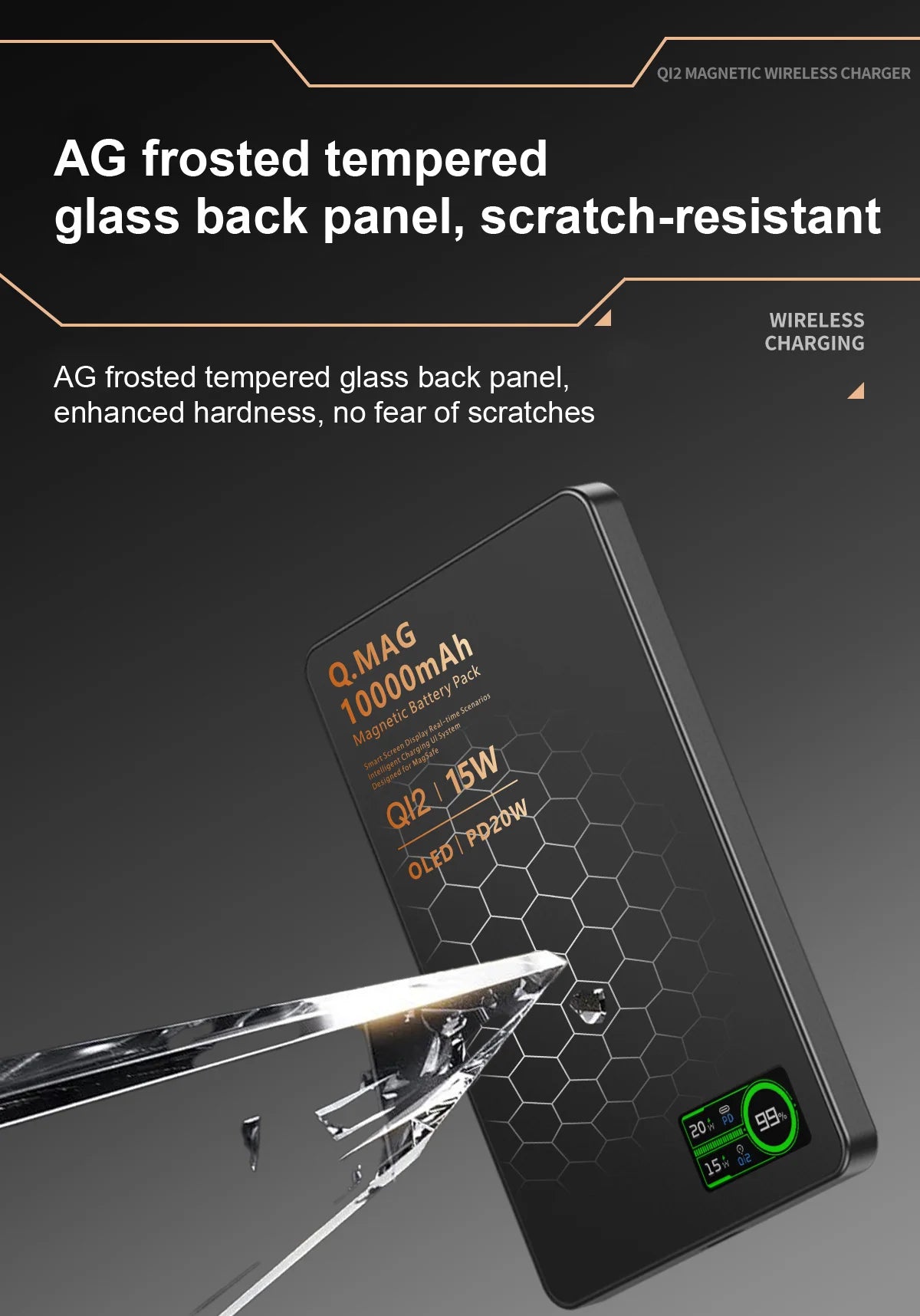 Magnetic 3-in-1 Wireless Power Bank | Fast Charging & LCD Display | For iPhone & Apple Watch & AirPods