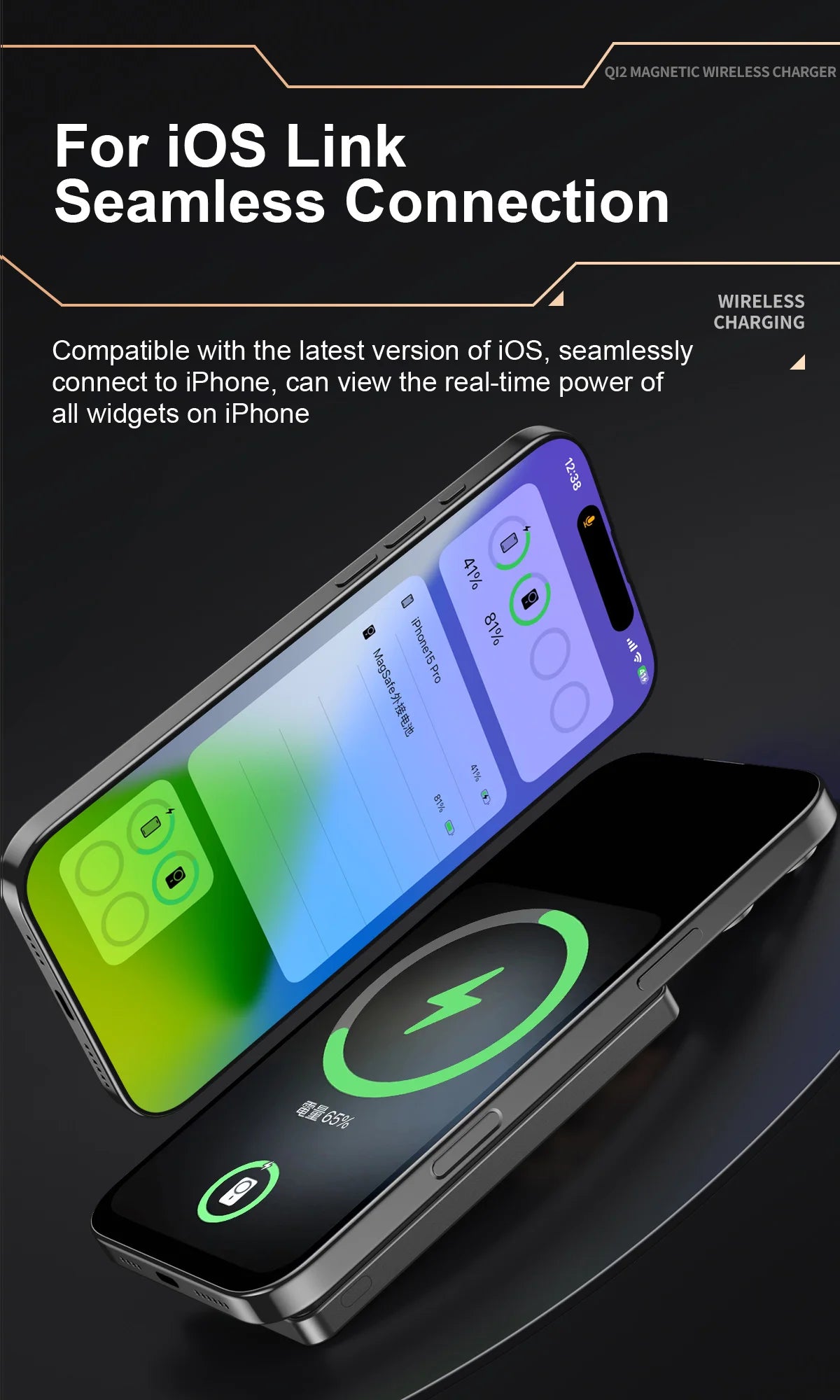 Magnetic 3-in-1 Wireless Power Bank | Fast Charging & LCD Display | For iPhone & Apple Watch & AirPods