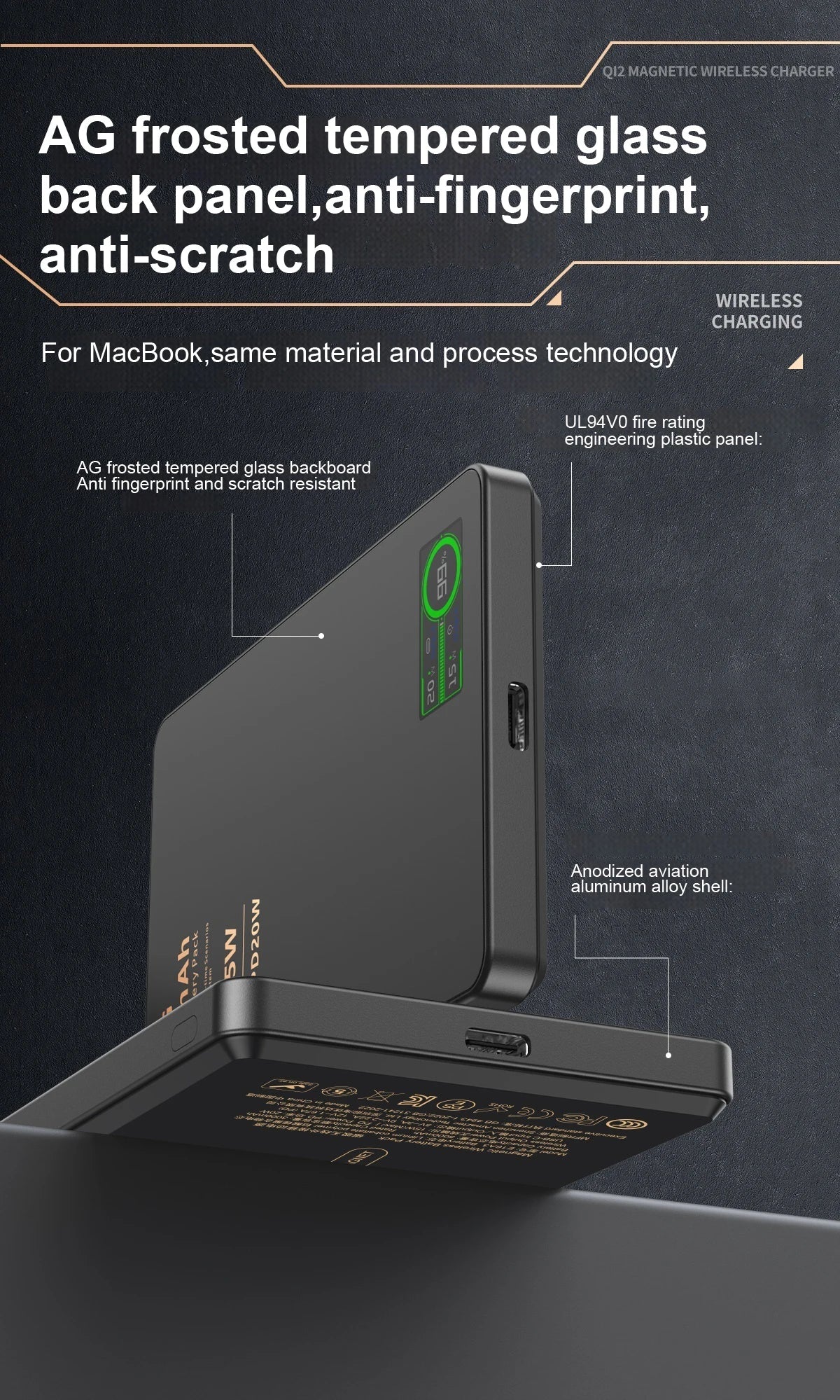Magnetic 3-in-1 Wireless Power Bank | Fast Charging & LCD Display | For iPhone & Apple Watch & AirPods